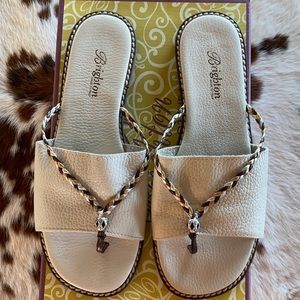 Brighton Leather Slides Braided Straps